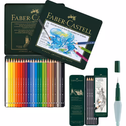 Faber-Castell Watercolour Pencil Set Complete with Watercolour Pencils ABLRECHT D?RER and Water Tank Brush