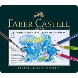 Faber-Castell Watercolour Pencil Set Complete with Watercolour Pencils ABLRECHT D?RER and Water Tank Brush