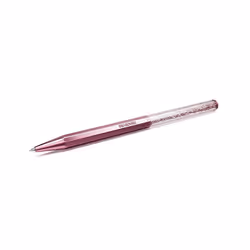 Swarovski Crystalline Ballpoint Pen, Pink Lacquered Barrel with Eight Crystal Facets and More Than 400 Clear Crystals, from t ...