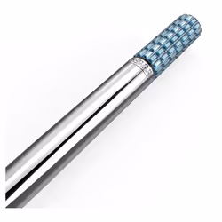Swarovski Lucent Ballpoint Pen, Silver Tone Casing with Aqua Flatback Crystals from the Lucent Collection
