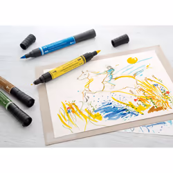 Faber-Castell Art & Graphic Pitt Artist Pen Dual Marker India Ink, Multicoloured, Wallet Of 20, For Art, Craft, Drawing, Sketching, Home, School,
