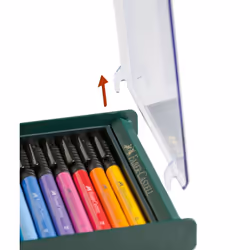 Faber-Castell Art & Graphic Pitt Artist Pen Brush India Ink Pen, Basic Tones, Set Of 12, For Art, Craft, Drawing, Sketching, Home, School, University,