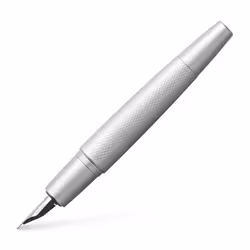 Faber-Castell E-motion M Fountain Pen - Pure Silver,148670