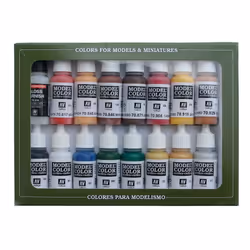 Vallejo Model Color American Revolution Acrylic Paint Set - Assorted Colours (Pack of 16)