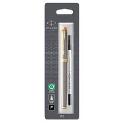 Parker IM Rollerball Pen | Brushed Metal | Fine Point Black Ink
