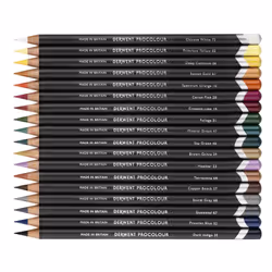 Derwent Procolour Pencils Set Of 24 In Tin, 4mm Round Core, Premium Core Strength, Smooth Texture, Ideal For Fine Art Drawing & Colouring,