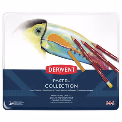 Derwent Pastel Collection Sampler Kit, Drawing & Writing, Set Of 24 Pencils, Blocks & Accessories For Pastel Drawing & Colour ...