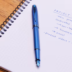 PARKER IM Rollerball Pen Monochrome Blue PVD F Black