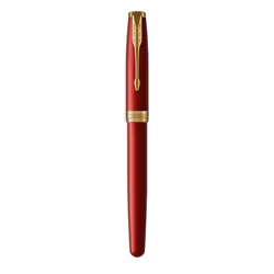 Parker Sonnet Fountain Pen | Red Lacquer with Gold Trim | Fine Nib | Gift Box