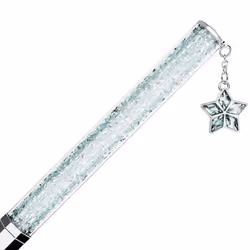 Swarovski Crystalline Ballpoint Pen, Blue Lacquered Barrel with Eight Crystal Facets and More Than 400 Clear Crystals, from the Crystalline Collection
