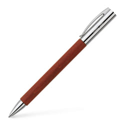 Faber-Castell 148131 - Twist ballpen AMBITION pear tree, refill: B, including gift box, barrel color: brown / silver