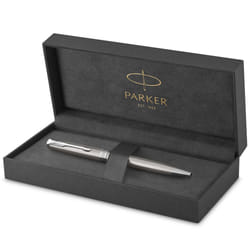 Parker Sonnet Ballpoint Pen | Stainless Steel with Palladium Trim | Medium Point Black Ink | Gift Box - Pack of 1aa