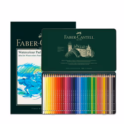 Faber-Castell A4 Watercolour Pad & Tin Of 36 Albrecht D?rer Watercolour Pencils - Art Set For Adult Colouring Books, Craft Su ...