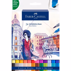 Faber-Castell Creative Studio Goldfaber Aqua Dual Marker, Multicoloured, Marker Wallet Of 24, For Art, Craft, Drawing, Sketch ...