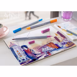 Faber-Castell Creative Studio Goldfaber Aqua Dual Marker, Multicoloured, Marker Wallet Of 24, For Art, Craft, Drawing, Sketching, Home, School,