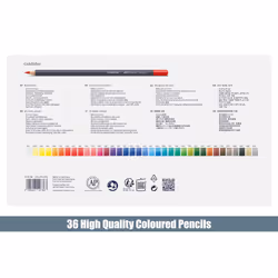 Faber-Castell Goldfaber, Colour Pencil Set, Tin Of 36 & Sketch Pad, A4, Gummed Paper Pad 100 GSM, 50 Sheets