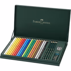 Faber-Castell Art & Graphic Polychromos Colour Pencil, Gift Set, Mixed MediaMulticoloured, Polychromos Gift Set, For Art, Craft, Drawing, Sketching,