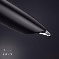 Parker 51 Fountain Pen | Black Barrel with Chrome Trim | Fine Nib with Black Ink Cartridge | Gift Box