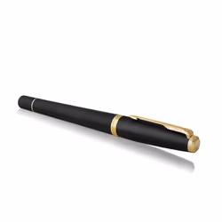 Parker Urban Premium Fountain Pen | Muted Matte Black with Gold Trim | Fine Nib | Luxury Gift Box With Notebook
