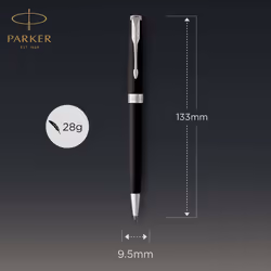 Parker Sonnet Ballpoint Pen | Matte Black Lacquer with Palladium Trim | Medium Point Black Ink | Gift Box