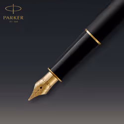 Parker Sonnet Fountain Pen | Matte Black Lacquer with Gold Trim | Fine Nib | Gift Box