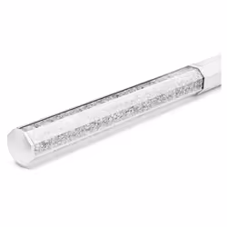Swarovski Crystalline Ballpoint Pen, White Lacquered Barrel with Eight Crystal Facets and More Than 400 Clear Crystals, from the Crystalline