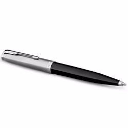 Parker 51 Ballpoint Pen | Black Barrel with Chrome Trim | Medium Point with Black Ink Refill | Gift Box