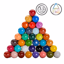 Derwent Chromaflow Pencils, Set of 36 in Tin, 3.5mm Round Core, Premium Core Strength, Blendable with Smooth Texture, Ideal for Drawing, Colouring &