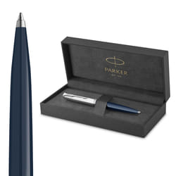 Parker 51 Ballpoint Pen | Midnight Blue Barrel with Chrome Trim | Medium Point with Black Ink Refill | Gift Box