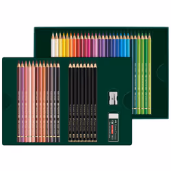 Faber-Castell Art & Graphic Polychromos Colour Pencil, Gift Set, Mixed Media Multicoloured, Polychromos Gift Set, For Art, Craft, Drawing, Sketching,