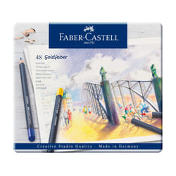 Faber-Castell Creative Studio Goldfaber Colour Pencil, Multicoloured (Multicoloured) Tin Of 48 Pencils, For Art, Craft, Drawing, Sketching, Home,