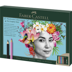 Faber-Castell Art & Graphic Polychromos Colour Pencil, Gift Set, Mixed Media Multicoloured, Polychromos Gift Set, For Art, Craft, Drawing, Sketching,