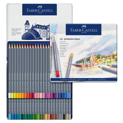 Faber-Castell Creative Studio Goldfaber Aqua Watercolour Pencil, Multicoloured (Multicoloured) Tin Of 48 Pencils, For Art, Craft, Drawing, Sketching,