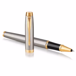 Parker IM Rollerball Pen | Brushed Metal | Fine Point Black Ink | Gift Box