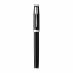 Parker IM Fountain Pen | Black Lacquer with Chrome Trim | Fine Nib with Blue Ink Refill | Gift Box