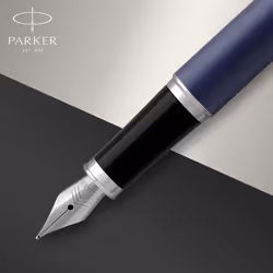 Parker IM Fountain Pen | Matte Blue | Medium Nib with Blue Ink Refill | Gift Box