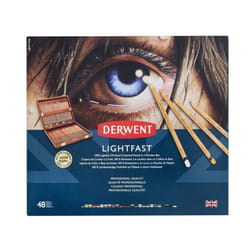 Derwent Lightfast Pencils Set Of 48 In Wooden Gift Box, 4mm Round Core, Premium Core Strength, Creamy Texture, Ideal For Fine Art Drawing & Colouring,