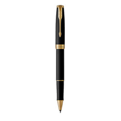 Parker Sonnet Rollerball Pen | Matte Black Lacquer with Gold Trim | Fine Point Black Ink | Gift Box
