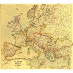 National Geographic: Europe 1915 World War 1 - Historic Wall Map Series - 31.5 x 28.5 inches - Laminated