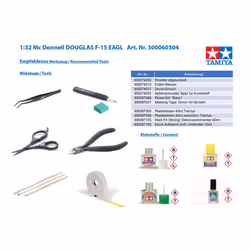 Tamiya 300060304-1:32 MC Donnell Douglas F-15 EAGL Jet Fighter