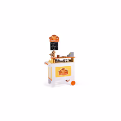 Janod - Crepes & Co Mobile Wooden Stand - Kitchen and Shopping Imitation Toys - 40 Accessories Included - from 3 Years Old, J ...