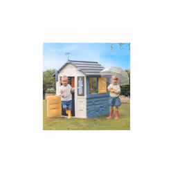 Smoby - 4 Seasons Playhouse for Children includes playful weather activities, Educational outdoor garden house for Kids