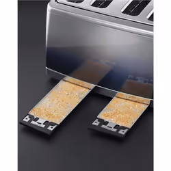 Russell Hobbs 4 Slice Eclipse Toaster with faster toasting technology (Independent slots, Lift & look, 6 Browning levels, Frozen/Cancel/Reheat with