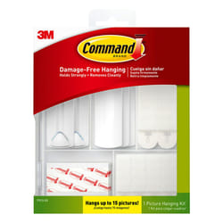 Command Picture Hanging Kit, Assorted Adhesive Strips and Hangers - For a variety of Framed Pictures and Posters - Damage Free