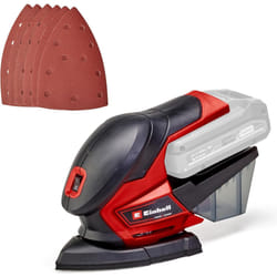 Einhell Power X-Change Cordless Detail Sander - 18V Electric Sander For Wood, Plaster And Metal - TE-OS 18/150 Li Solo Hand-Held Sander With Dust
