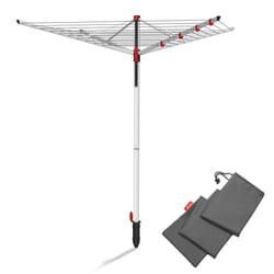 Vileda Sun-Lift 40m 4 Arm Compact Rotary Washing Line with Rotary Line Cover and Ground Socket