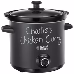 Russell Hobbs Chalkboard 3.5L Electric Slow Cooker - Cooks upto 4 portions, 3 heat settings, high/low/keep warm, Removable ce ...