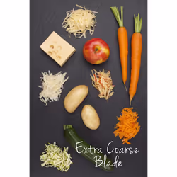 Microplane Kitchen Grater Extra coarse for Potato, Zucchini, Carrot, Apple, Cabbage and Cheese with Stainless Steel Blade - Made in USA