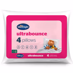 Silentnight Deluxe Ultrabounce Pillows 4 Pack ? Pack of 4 Medium Support Pillows for Back, Front and Side Sleepers with Delux ...