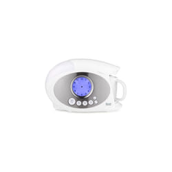 Swan STM200N Teasmade with LCD Analogue Clock Light, Rapid Boil and Alarm, 600ml, 850W, White